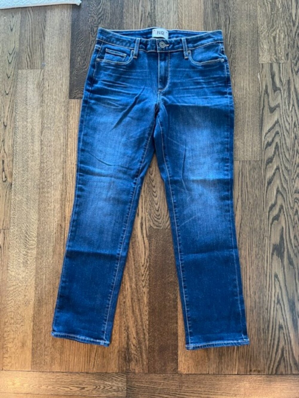 Paige Brigitte Mid Rise Slim Boyfriend Jeans Dark Wash Size 27 EUC
